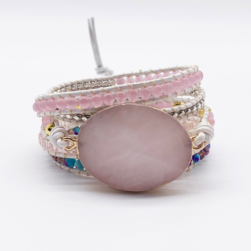 Bracelet à Quartz créatif multicouche tissé Boho