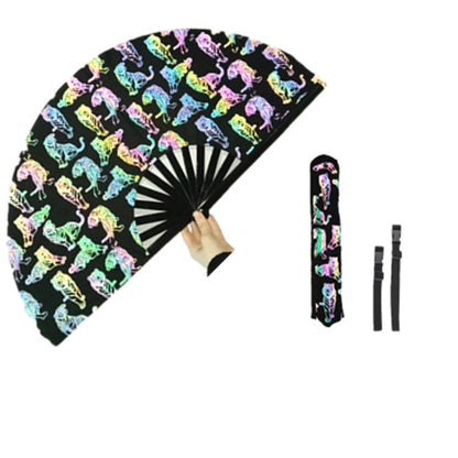 Large Reflective Cloth Fan 33cm Tai Kung Fu