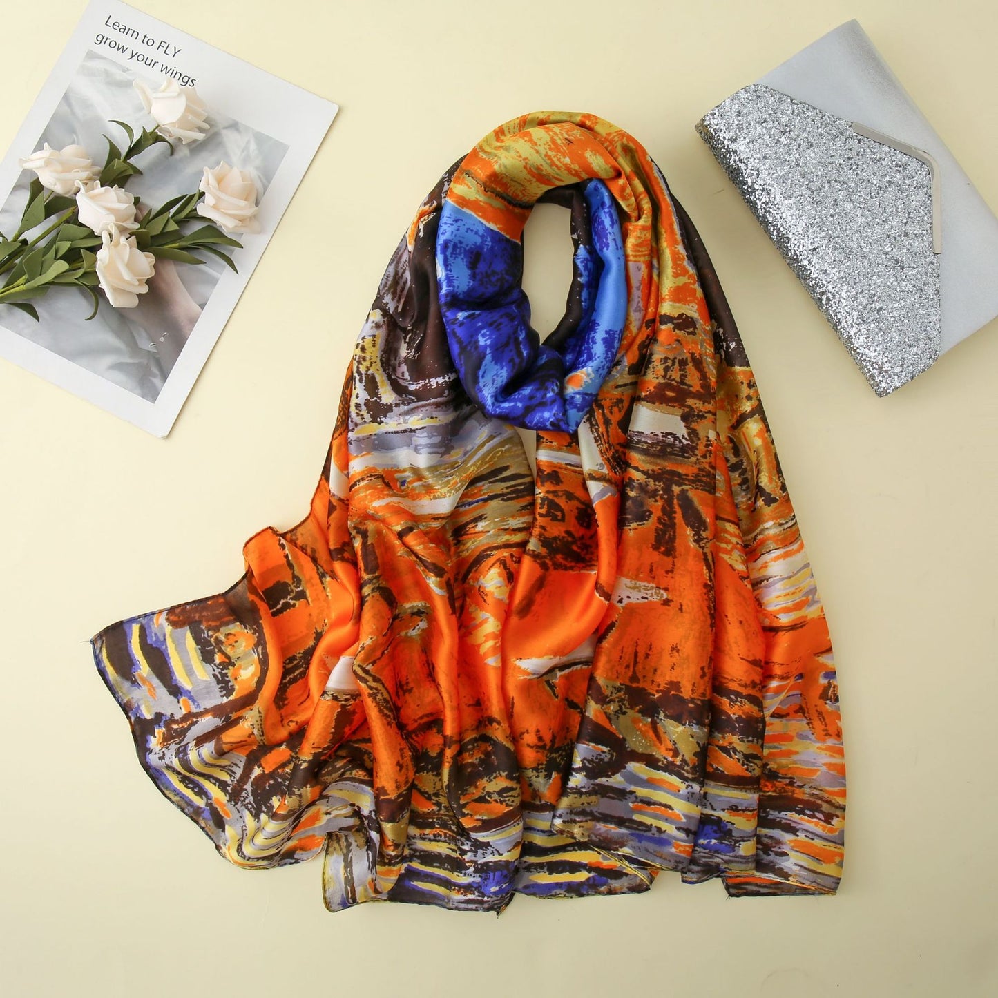 Art Scarf Summer Sunscreen Shawl Silk