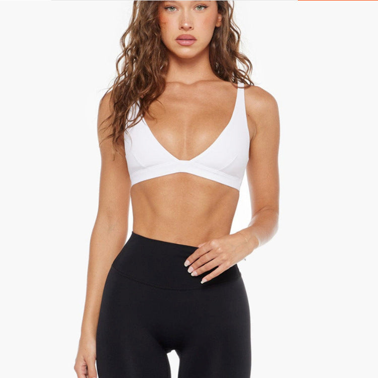 Ensemble de soutien-gorge de yoga push-up taille haute, coupe slim, entraînement sexy