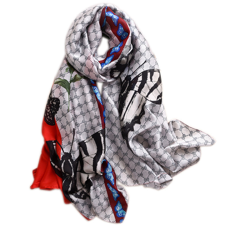 Warm silk scarf