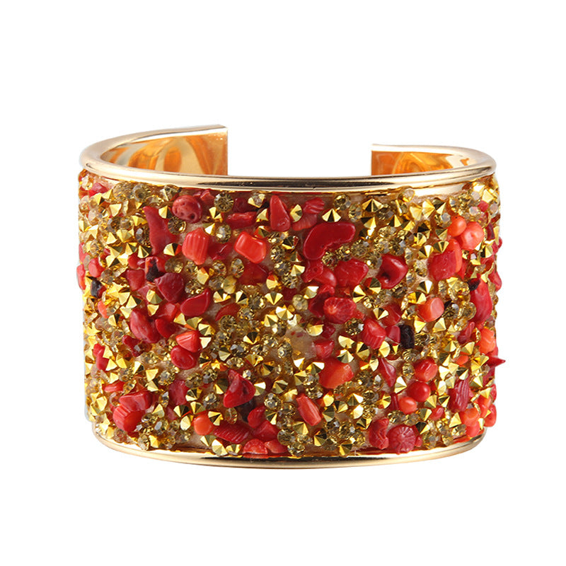 Bracelet club pierre naturelle strass