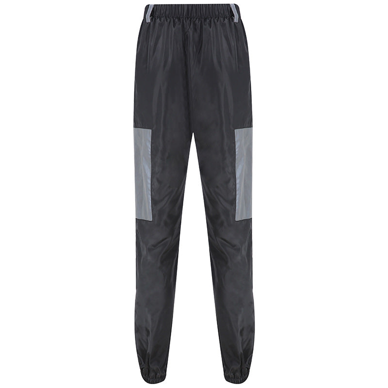 Contrast stitching reflective trousers