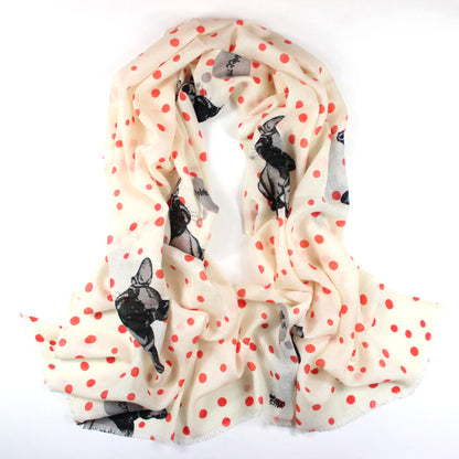 Pure wool print scarf