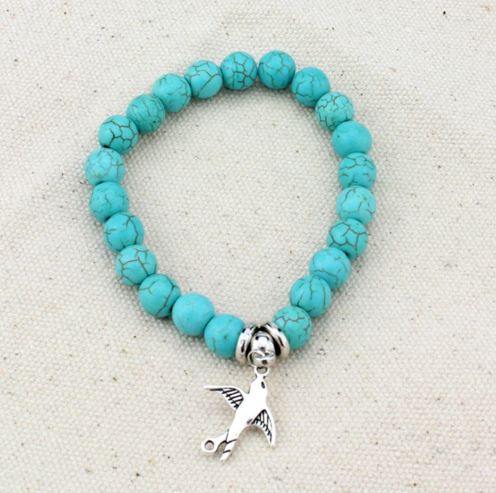 Bracelet Boho Vintage Turquoises, bijoux fantaisie