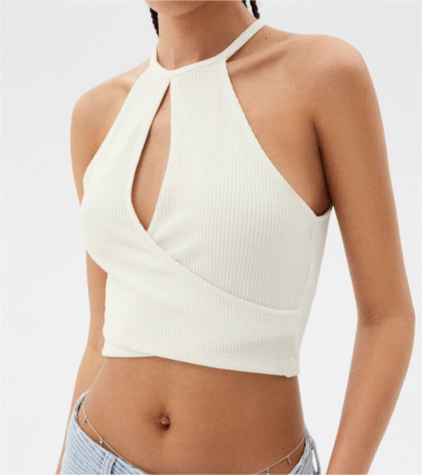 Ropa de verano para mujer, camisola con tirantes finos de Color liso con cuello en V Sexy de punto