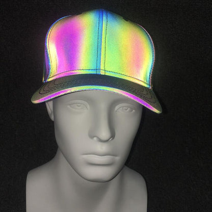 Colorful reflective baseball cap