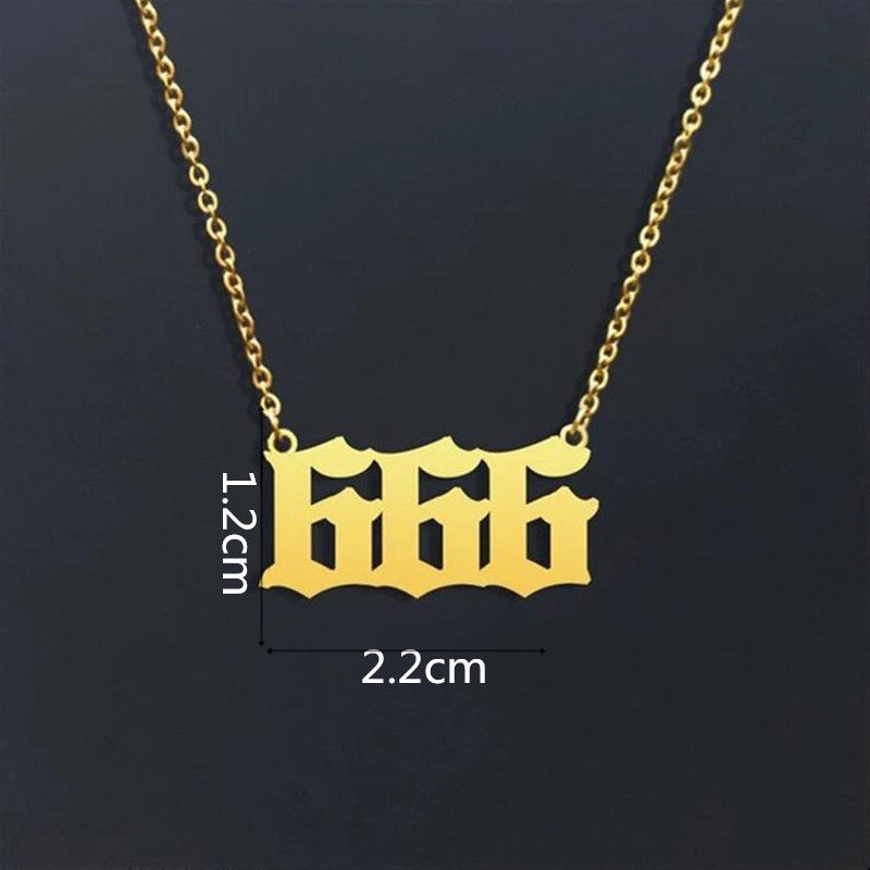 Stainless Steel Digital Choker Collarbone Chain