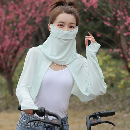 Sunscreen ice silk mask female scarf scarf