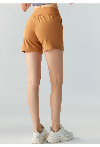 Short de Yoga à bande élastique, coupe cintrée, avec cordon de serrage, taille basse, exercice, pantalons décontractés, vêtements d'extérieur