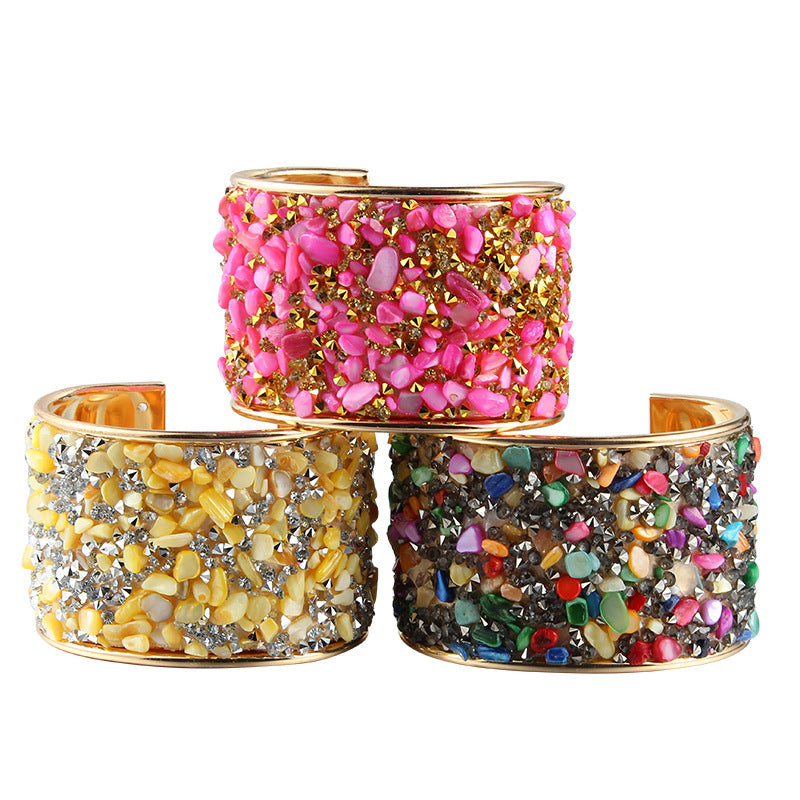 Bracelet club pierre naturelle strass