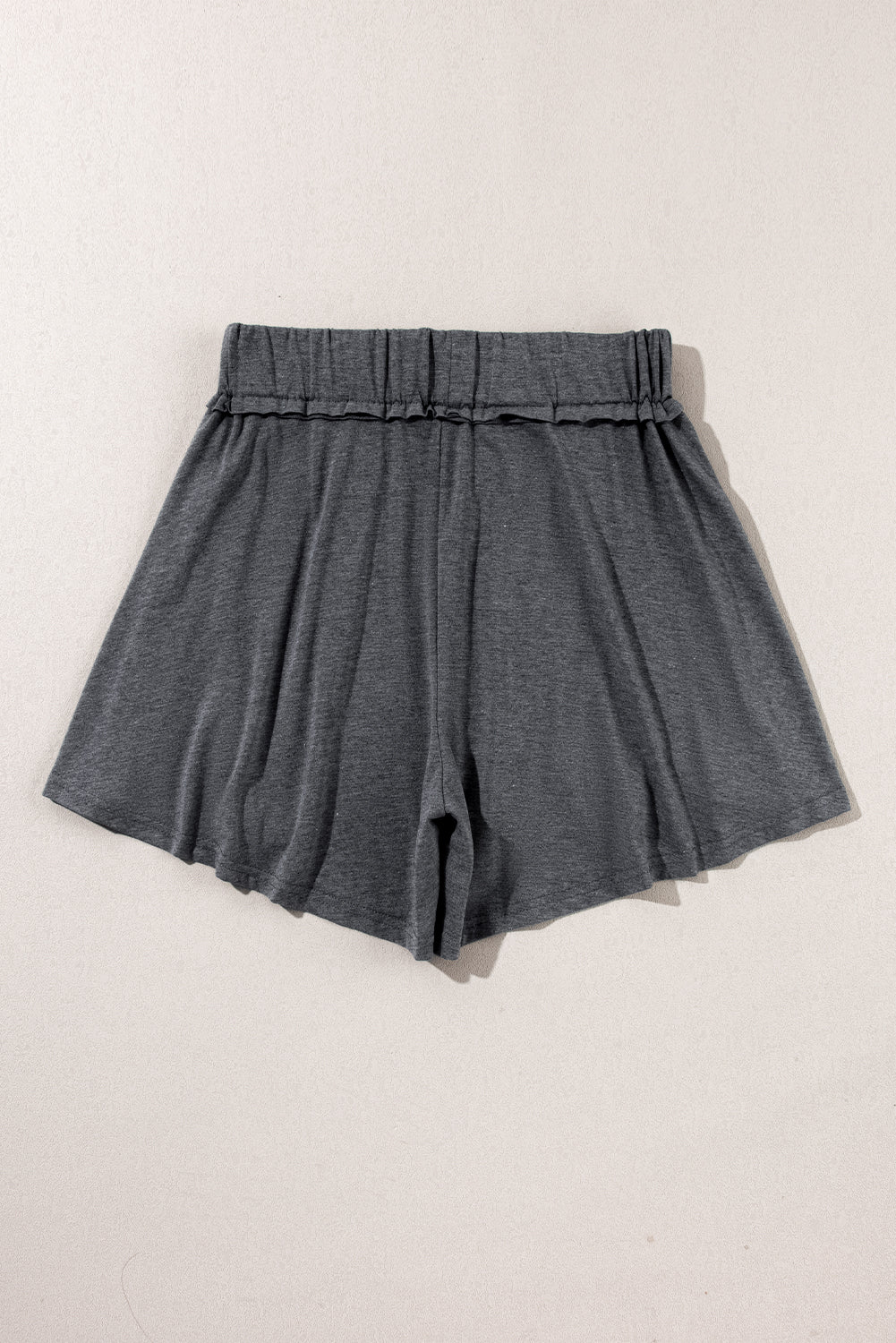 Short ample décontracté à effet drapé pour femme, vêtement d'été assorti, taille haute, droit