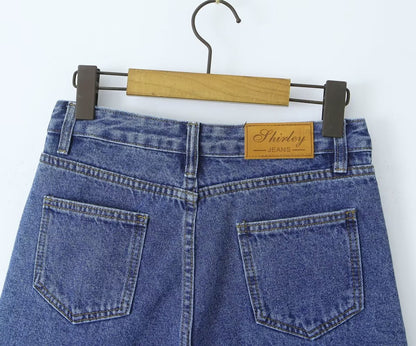 Short en Denim de poche droit couleur unie femmes short décontracté ample