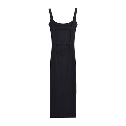 Vêtements d'été pour femmes, coupe ajustée, amincissante, Simple, couleur unie, robe Maxi