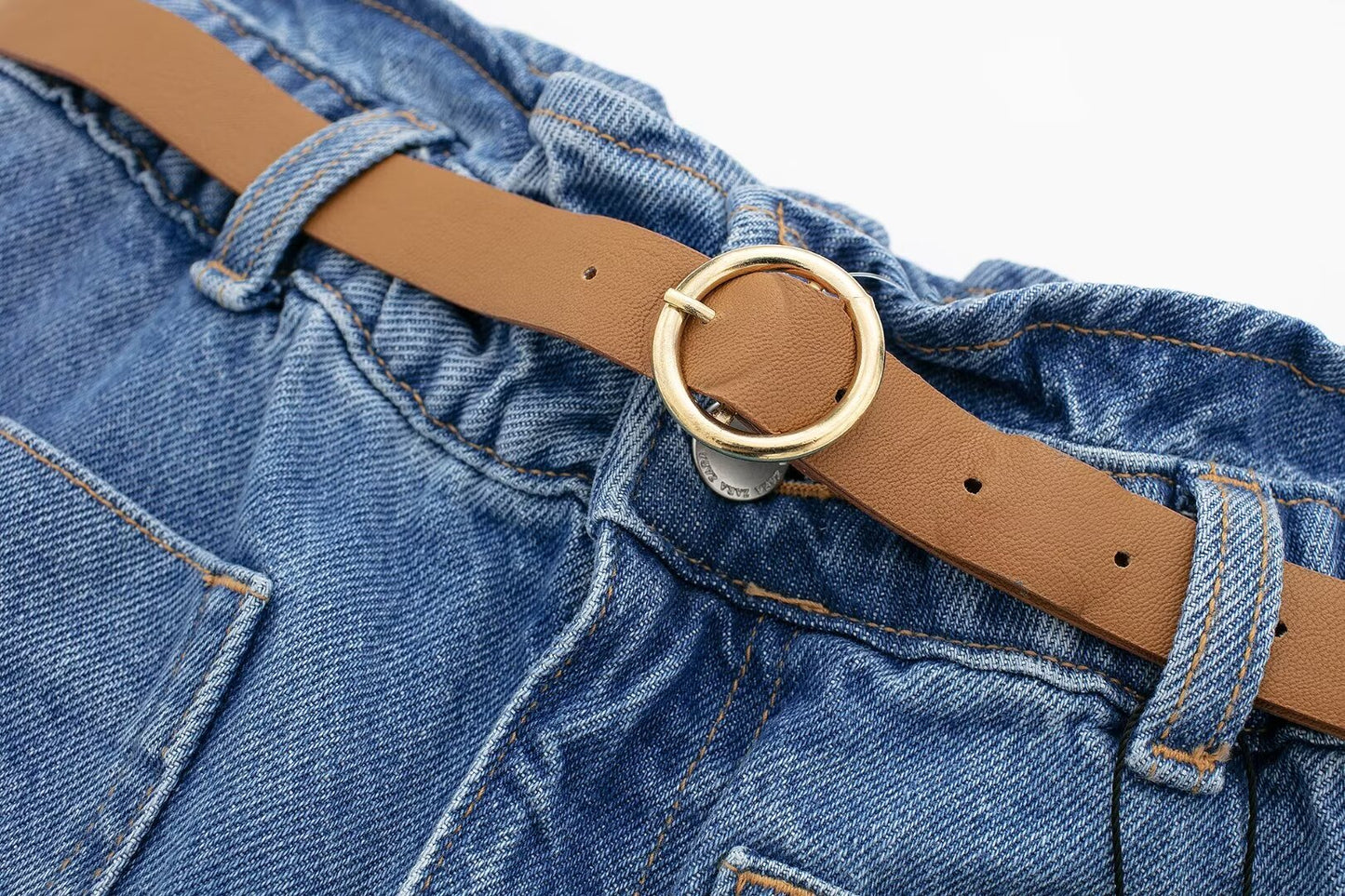 Vêtements d'été pour femmes, short Baggy en Denim avec ceinture