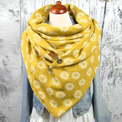 Warm button turban scarf