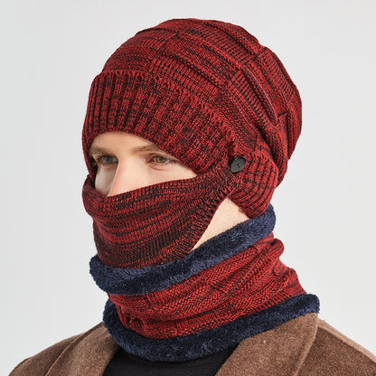 Three-piece hat, scarf, mask