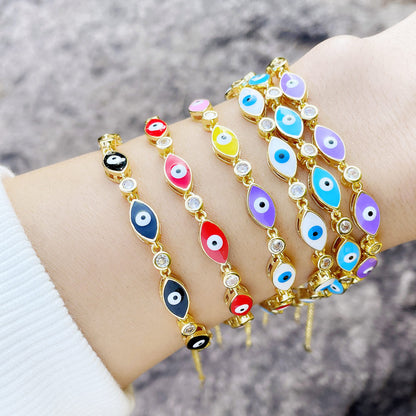 Bracelet Boho coloré pour femmes, goutte d'huile, œil