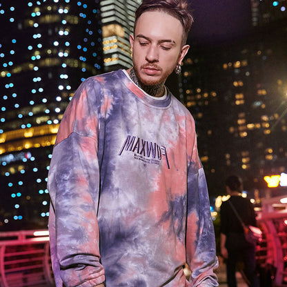 Men's gradient tie-dye sweatshirt