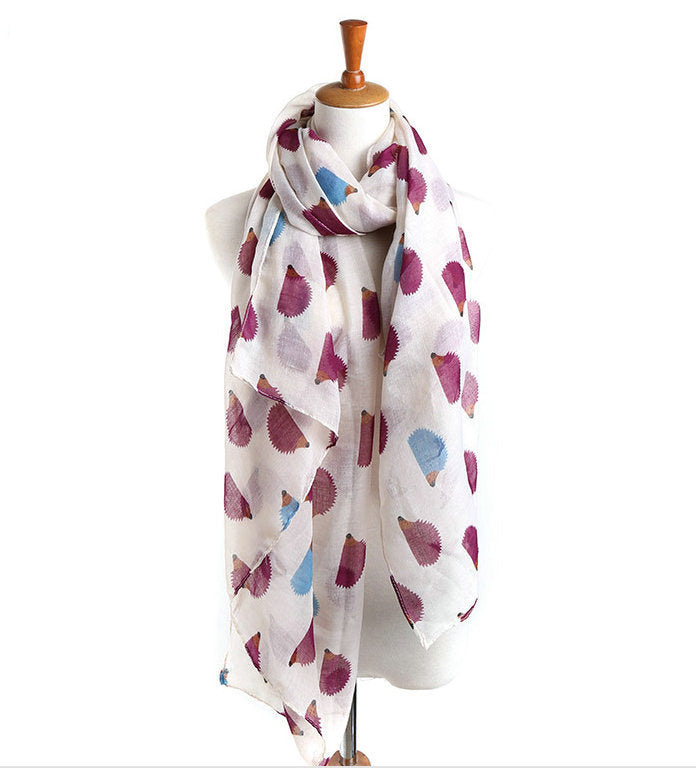 Foulard motif hérisson