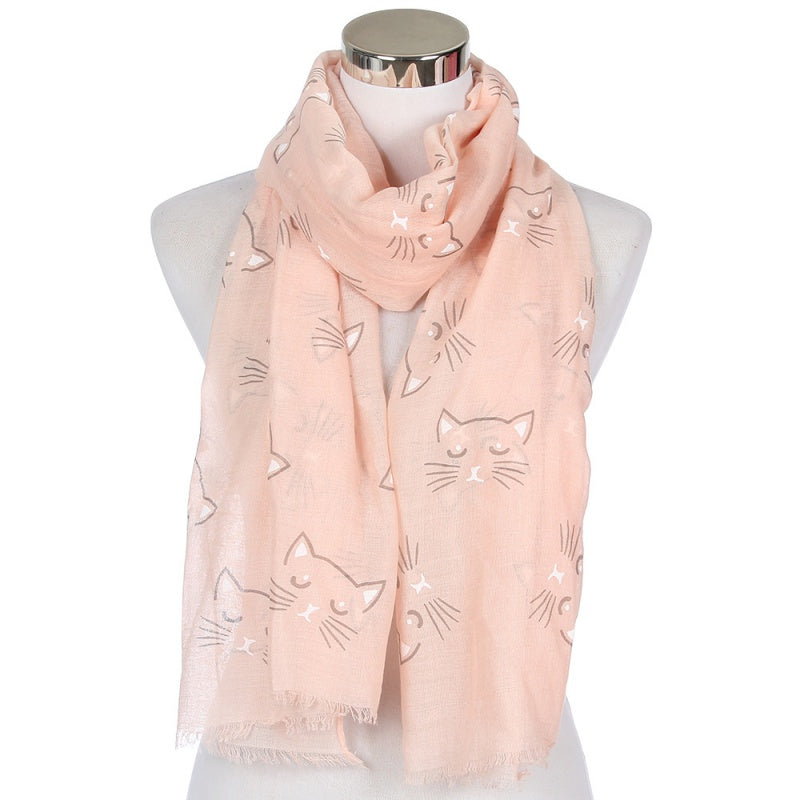 Cute Kitty Balinese Ladies Scarf