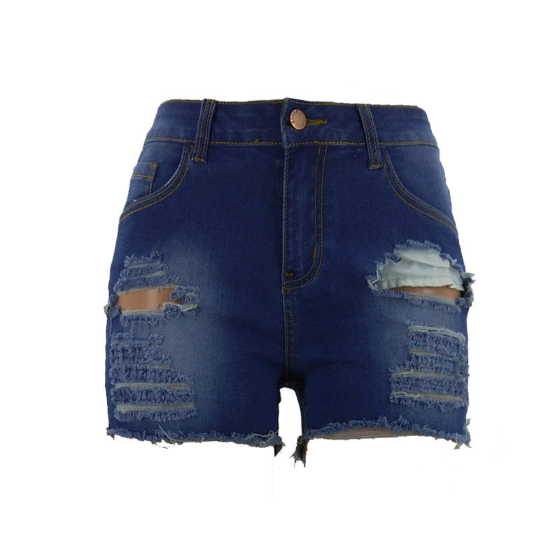 Spring Mark short en jean déchiré femme jean spot