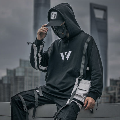 Reflective strip hoodie