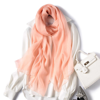 Foulard en soie pour femme Foulard en soie de couleur pure