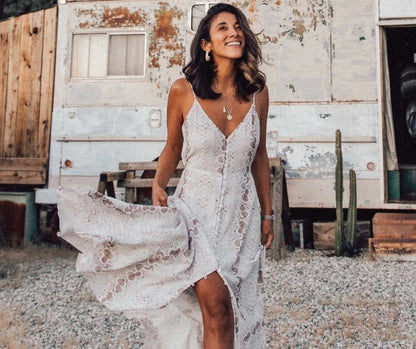 Vestido boho estampado piel de serpiente