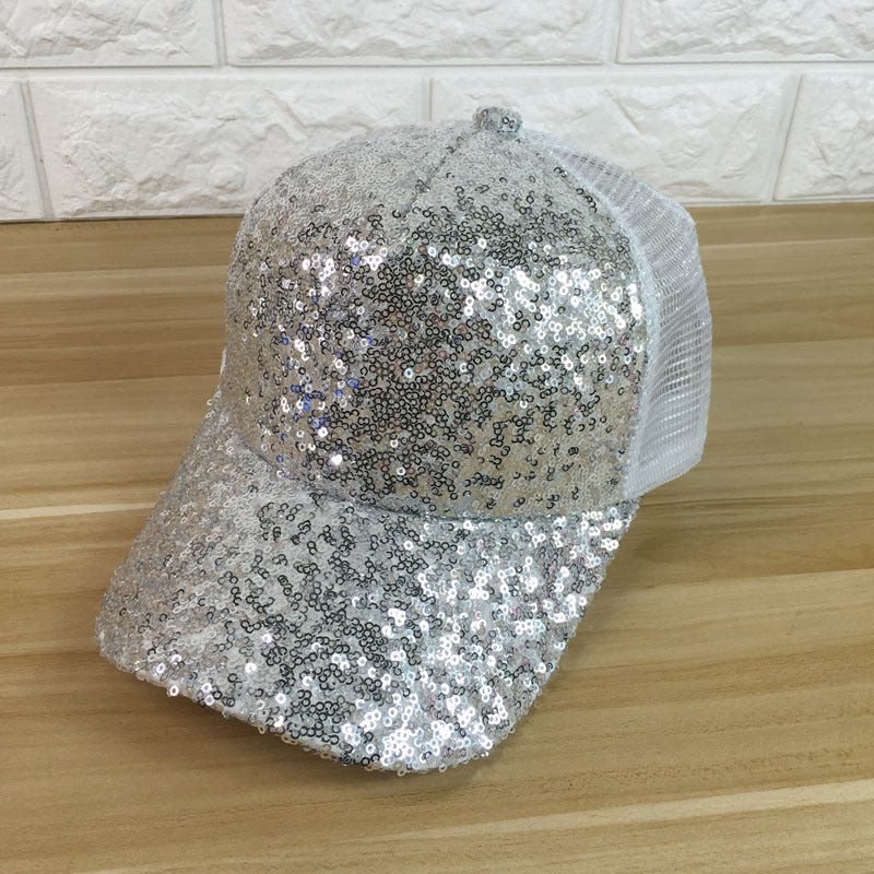 Casquette de baseball à paillettes pare-soleil d'été pour femmes