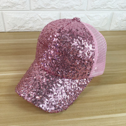 Casquette de baseball à paillettes pare-soleil d'été pour femmes