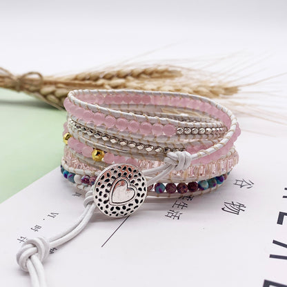 Bracelet à Quartz créatif multicouche tissé Boho