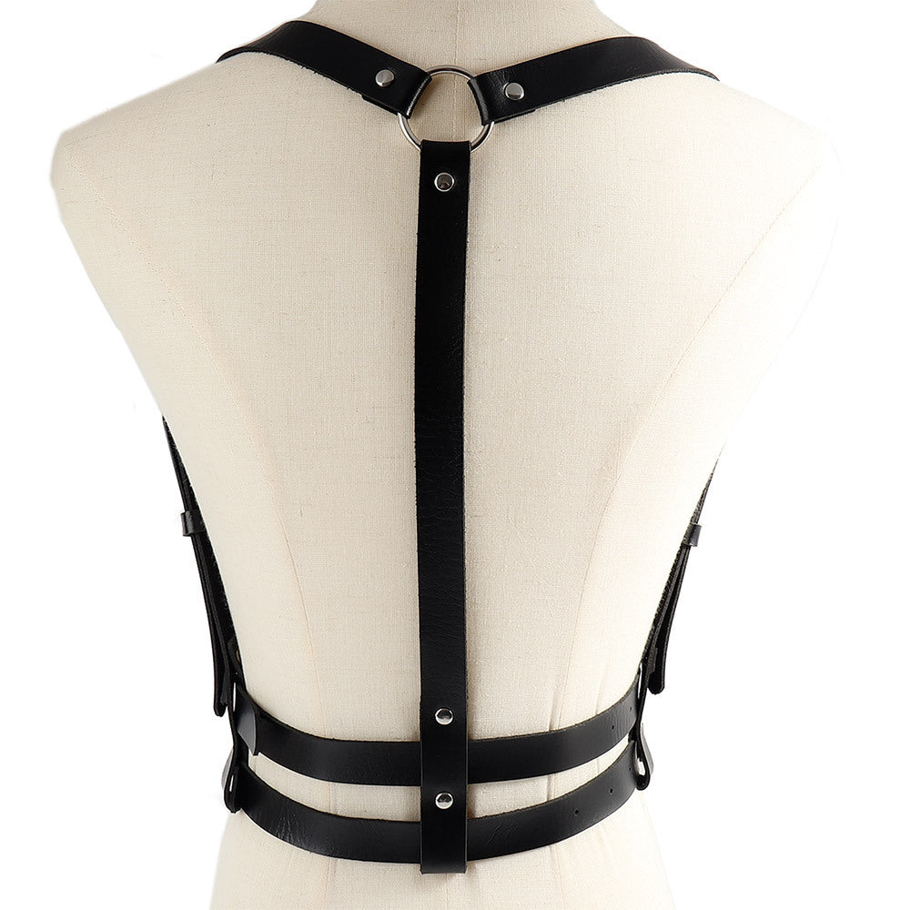 Ceinture de taille pour femmes, beauté du dos, mode sangle de retenue du corps, Punk Sexy, ceinture en PU, harnais en cuir