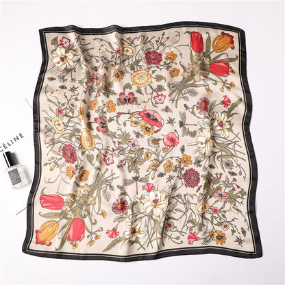 Printed Silk Scarf Female Professional Scarf Simulation Silk Scarf