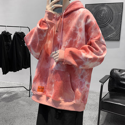 Chemise coréenne assortie avec tout, beau manteau d'automne Tie-Dye