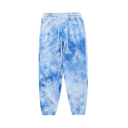 Pantalon en velours côtelé Tie-Dye pour hommes, marque de mode européenne et américaine, taille élastique, pantalons décontractés, tendance de rue, pantalons amples