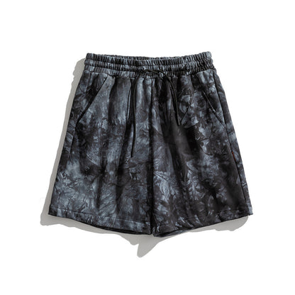 New Summer Hong Kong Style Ins Tie-Dye Shorts Men