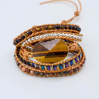 Bracelet Boho Vintage Oeil de Tigre