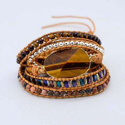 Bracelet Boho Vintage Oeil de Tigre