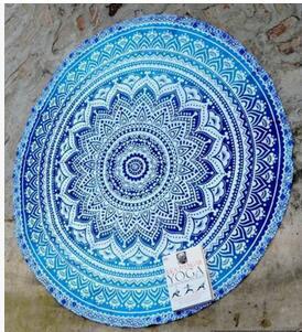 European And American Syle Round Printed Beach Towel Sunscreen Shawl Smmer Square Scarf Wish Scarf