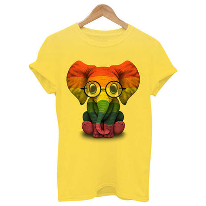 Women T Shirt New Summer Short Sleeve Colorful