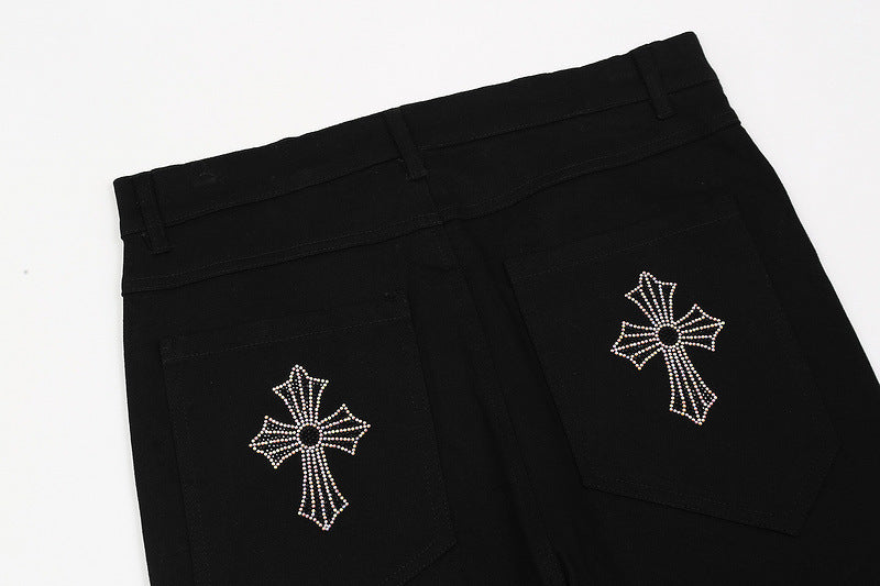 Pantalon ample à jambe droite pour hommes et femmes, pantalon décontracté Punk Rock