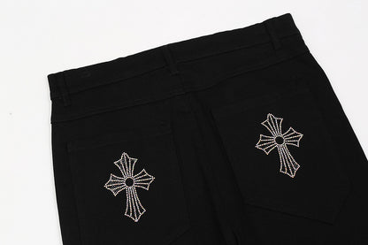 Pantalon ample à jambe droite pour hommes et femmes, pantalon décontracté Punk Rock