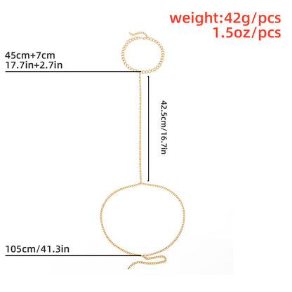 Chaîne de corps longue géométrique personnalisée, chaîne de cou creuse, chaîne de taille