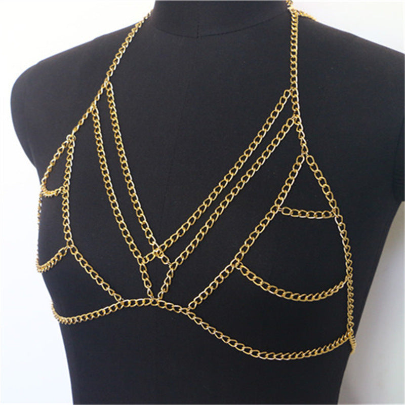 Hollow Metal Chain Body Chain Vest