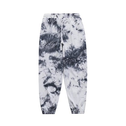 Pantalon décontracté tendance nationale ample à encre tie-dye