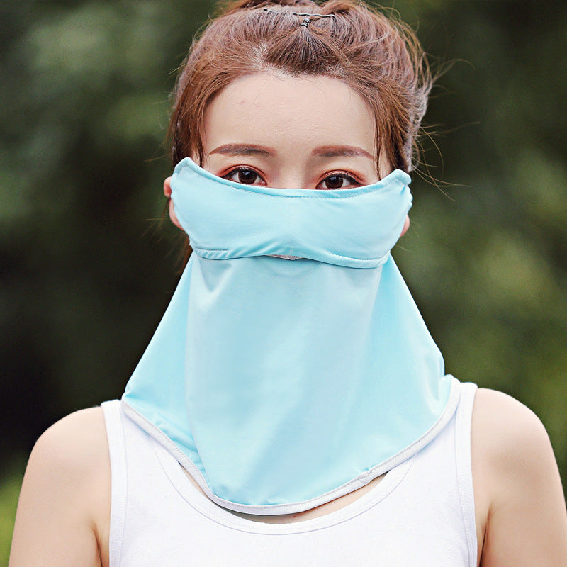 Sunscreen ice silk mask female scarf scarf