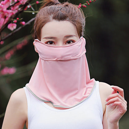 Sunscreen ice silk mask female scarf scarf