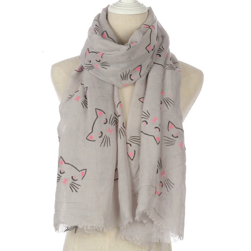 Cute Kitty Balinese Ladies Scarf