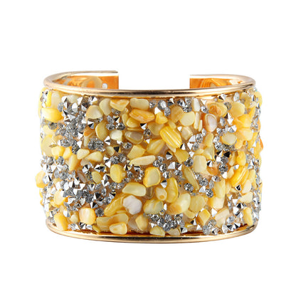 Bracelet club pierre naturelle strass